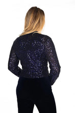 Load image into Gallery viewer, Frank Lyman  Navy 2 piece sequin set
