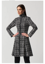 Load image into Gallery viewer, Joseph Ribkoff Black/white plaid coat
