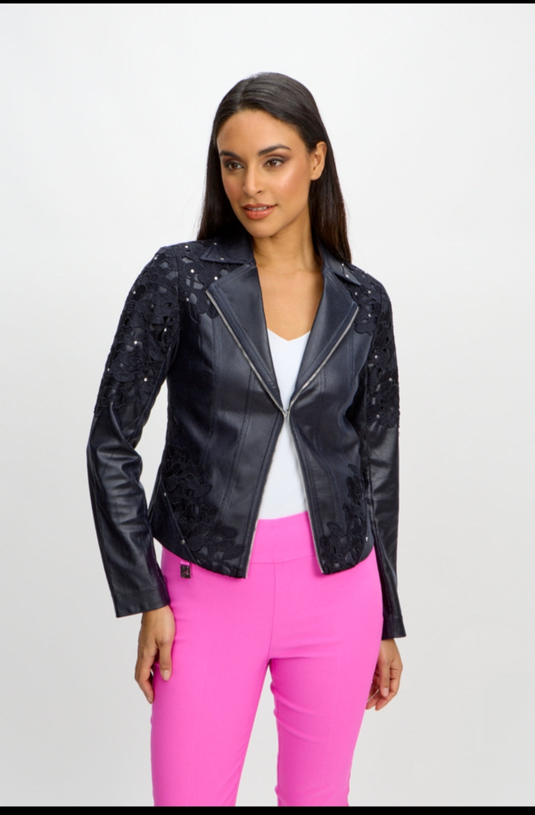 Joseph ribkoff Studded & Lace Jacket