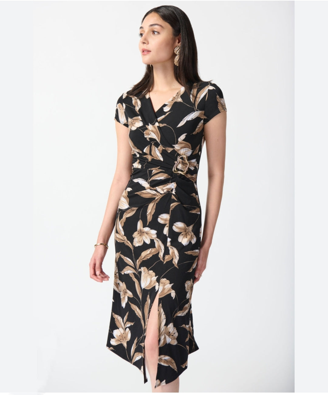 Joseph Ribkoff floral print wrap dress