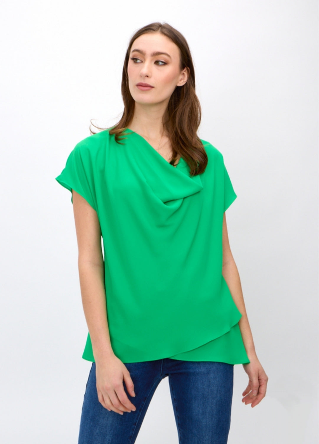 Joseph Ribkoff island green top