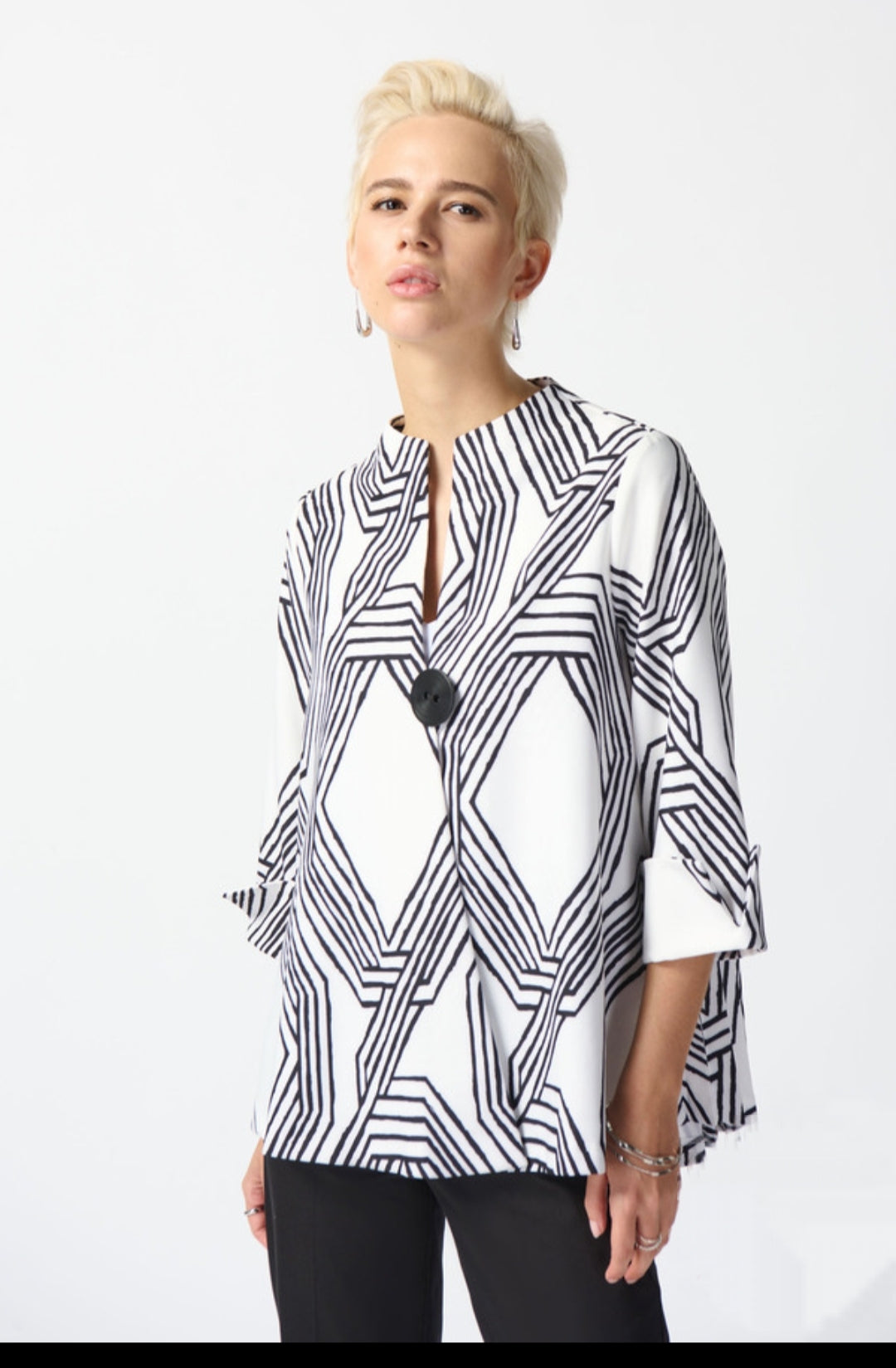 Joseph Ribkoff abstract print blazer