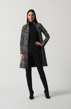 Load image into Gallery viewer, Joseph Ribkoff Black/white plaid coat
