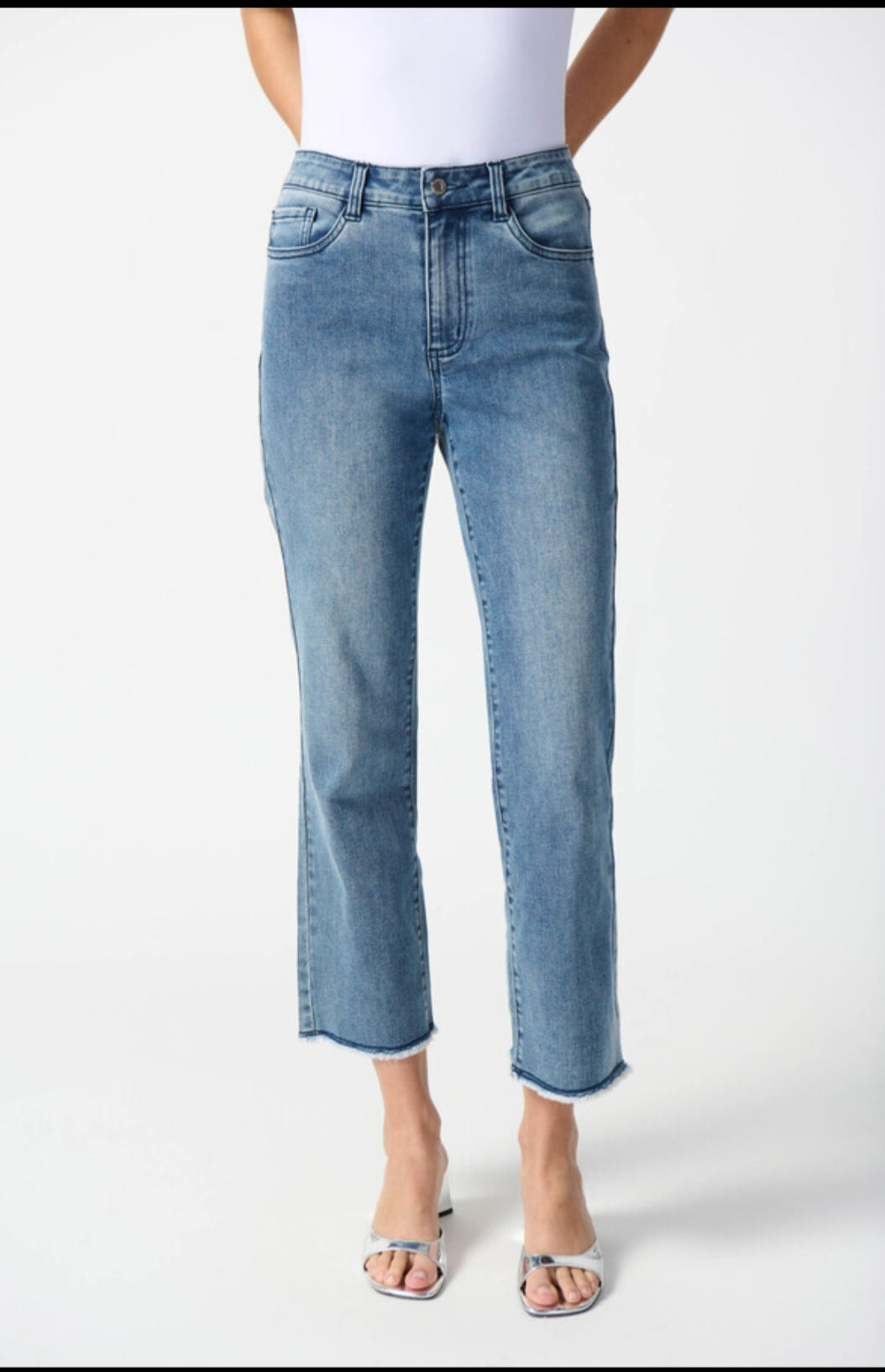 Joseph Ribkoff frayed edge jeans