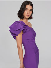 Load image into Gallery viewer, Joseph Ribkoff ruffle shoulder dress
