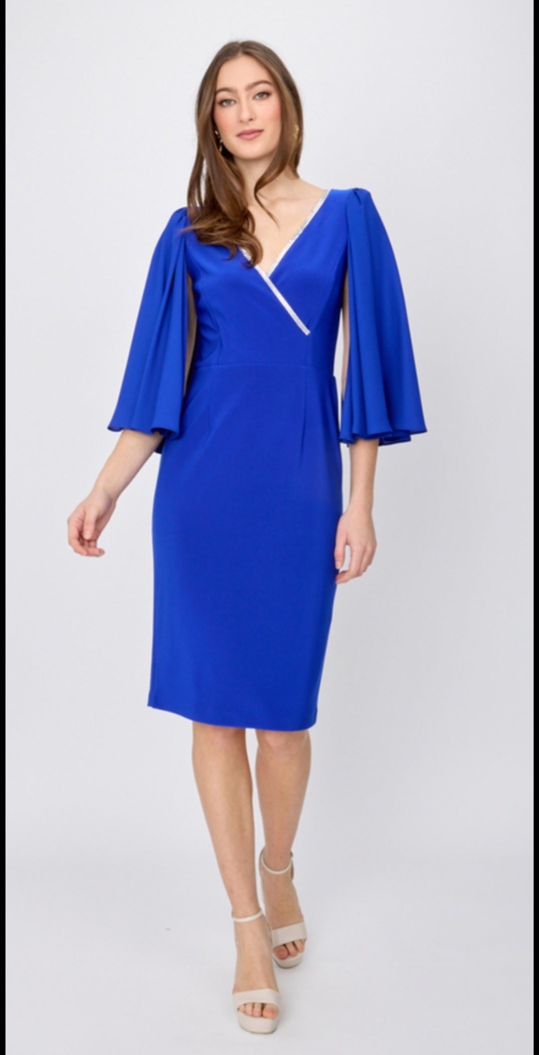 Joseph Ribkoff embellished wrap style dress