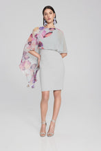 Load image into Gallery viewer, Joseph Ribkoff chiffon cape dress
